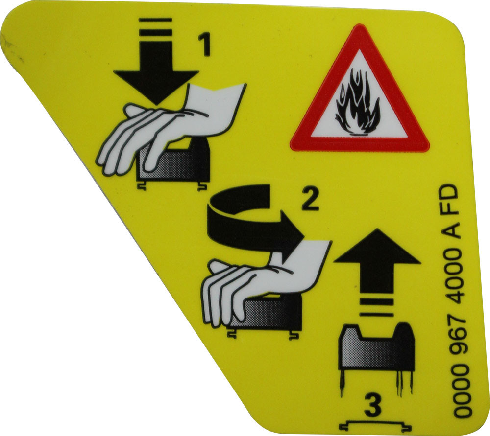 Warning Decal Filler Cap Stihl TS420 Disc Cutter Parts Buy Spares