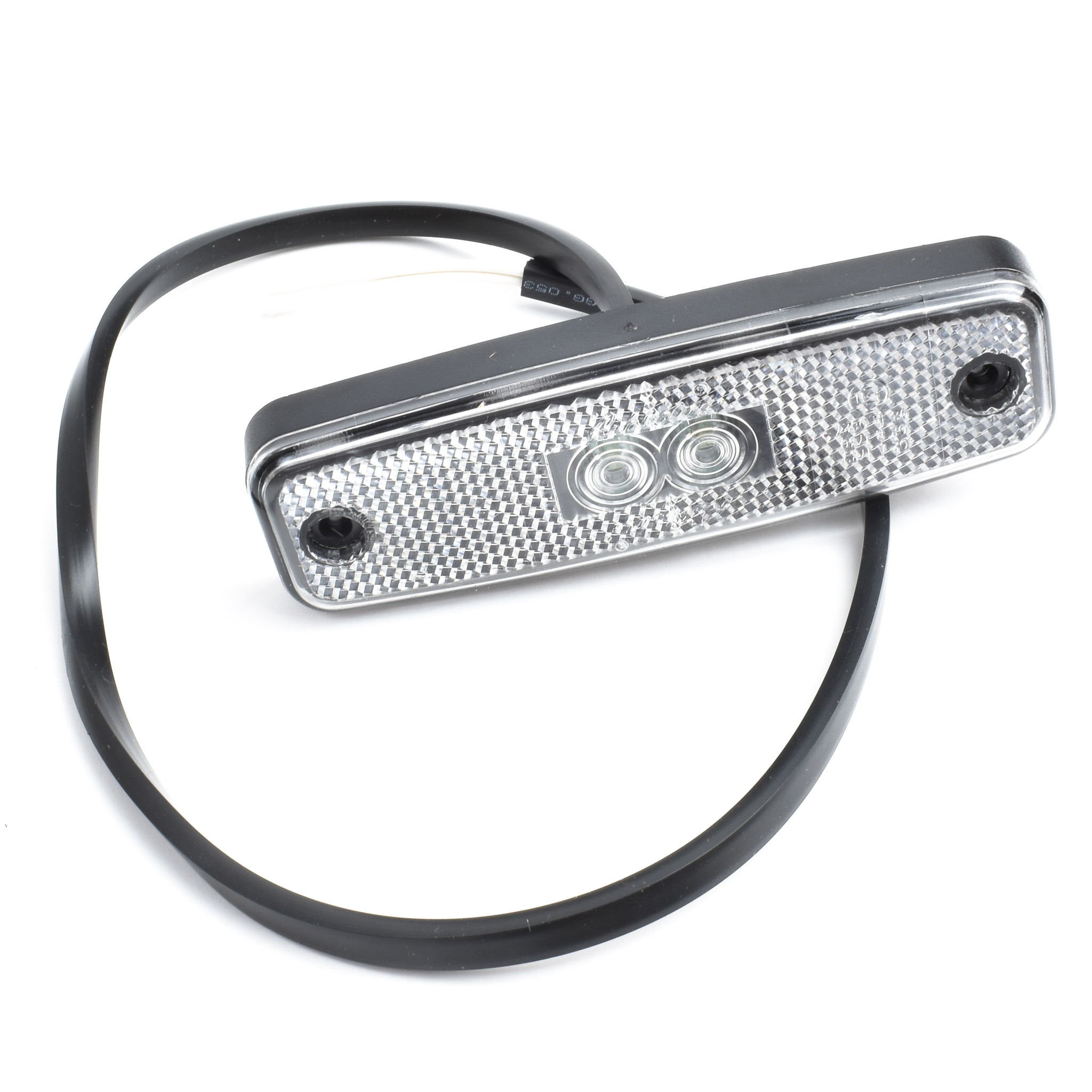 White LED Marker Lamp & Lead 12/24V