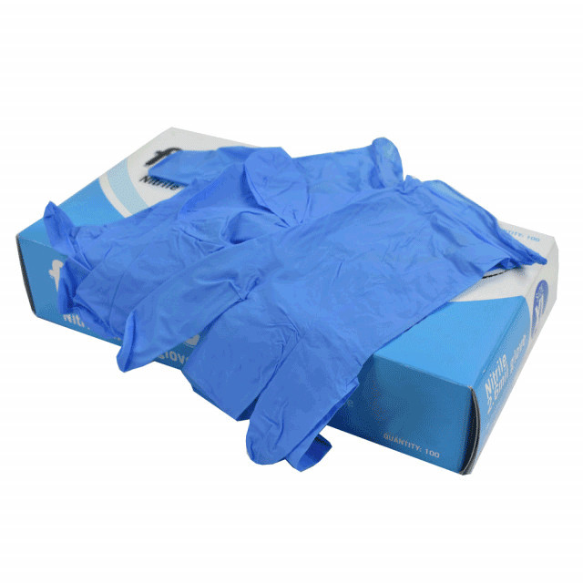 Blue Nitrile Gloves L 100pk (Box of 10) (HSP0802-10)