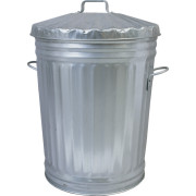 Metal dustbin and lid