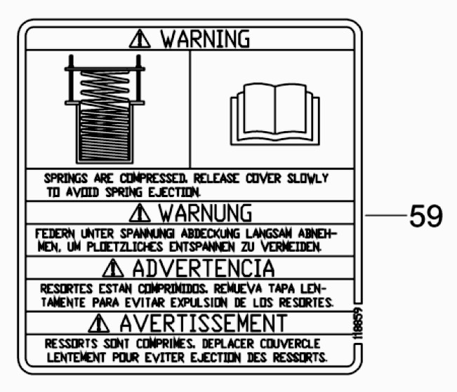 Compression Spring Sybol Decal - Compression Spring
