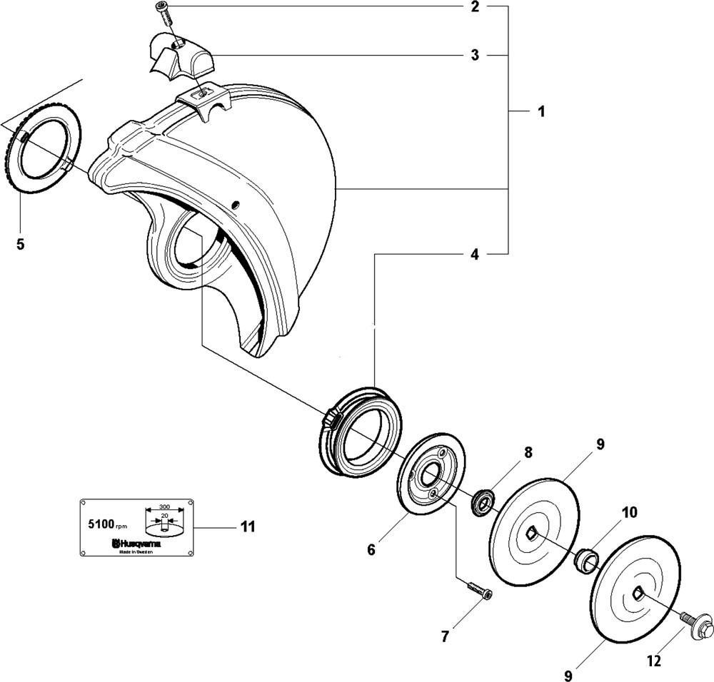 Husqvarna K760 Disc Cutter Parts 