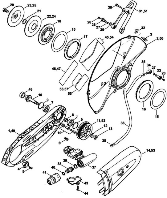 Stihl TS480i, TS500i Water Connector & Guard