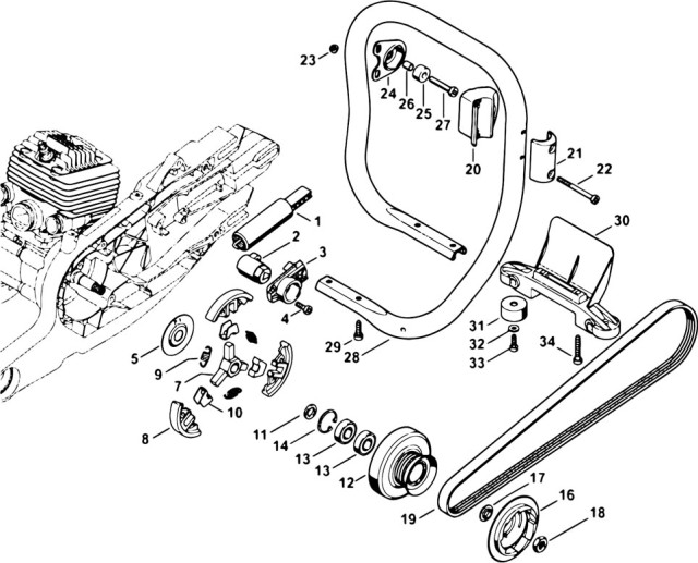 Stihl TS700, TS800 Clutch & Belt Tensioner Stihl TS700, TS800 Parts