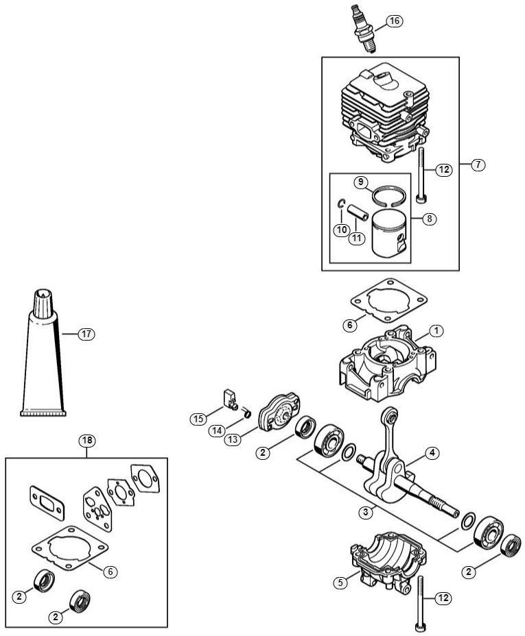 Cylinder With Piston 34mm