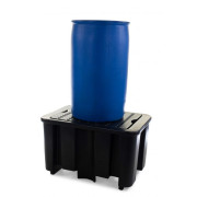 Black Bunded Spill Pallet 1 X 205L Drum (HOL1064)