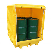 Bunded Spill Pallet 4 X 205L With all Weather Cover (HOL1067)