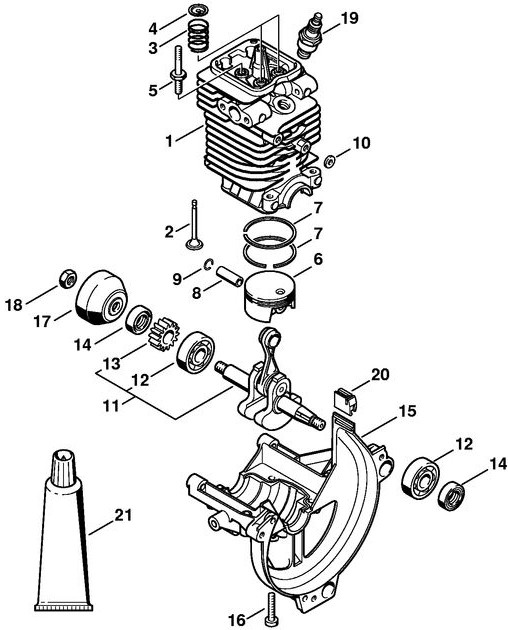 Ht131 Cylinder Amp Engine Pan Stihl Ht131 Pole Pruner Parts
