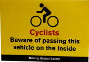 Cyclists Beware Of Passing This Vehicle On The Inside Hgv
