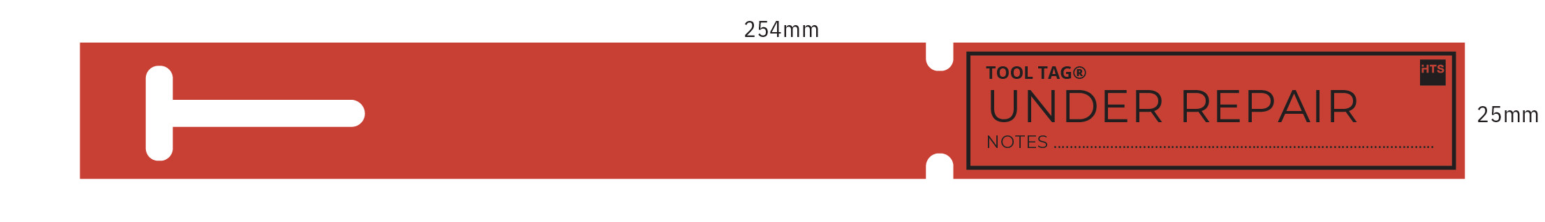 Tool Tag® Hire Labels - Red | Roll Of 100